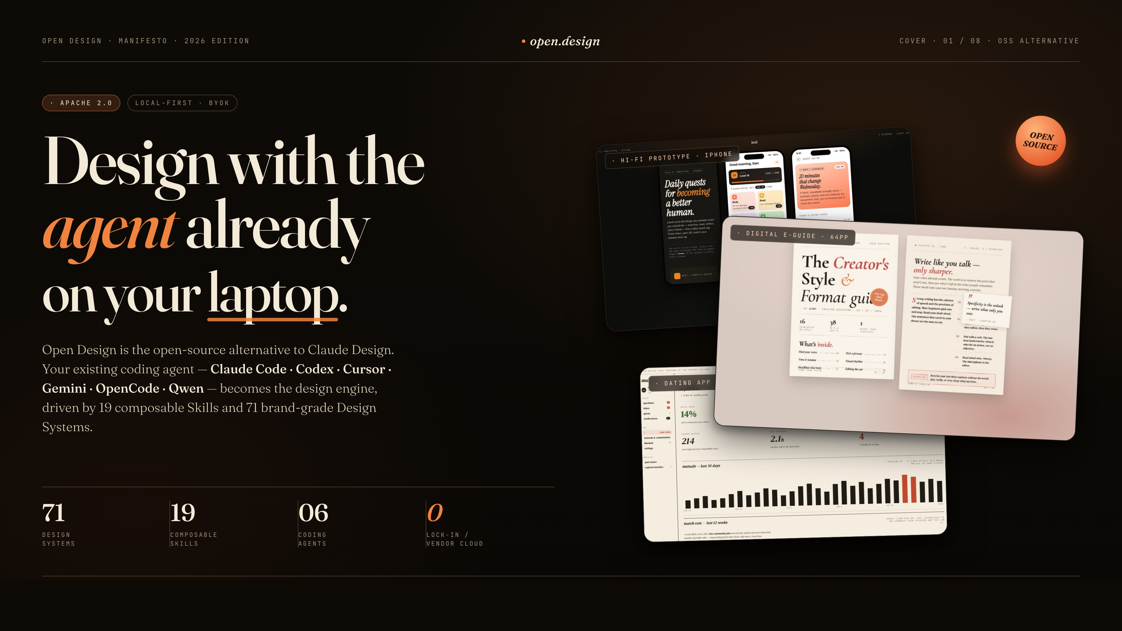 Open Design — design with the agent on your laptop